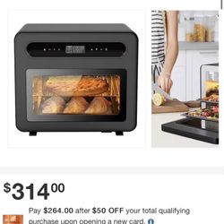 NEW IN BOX Geek Chef 26 QT Extra large Stainless Steel Air Fryer Oven with Rotisserie