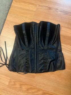 Black Satin Corset Bustier Top costume