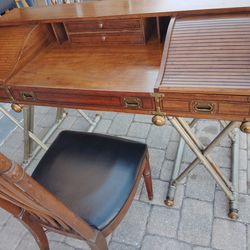 DREXEL OXFORD SQUARE VINTAGE CAMPAIGN DESK