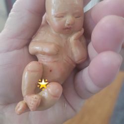 Ooak Polymer Clay Baby Silicone Reborn Baby Handmade