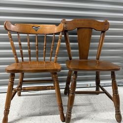 TELL CITY Solid Hard Rock Maple Colonial Early American Dining Side