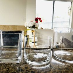 Glass Vases (x3)