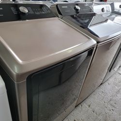 Samsung Washer And Dryer Glass Top Load Set Large Capacity