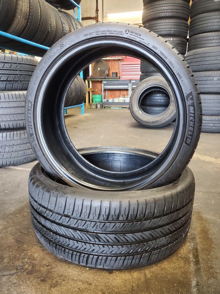 🔥 (2) 245 35 20 Michelin Pilot Sport All Season 4 Tires
