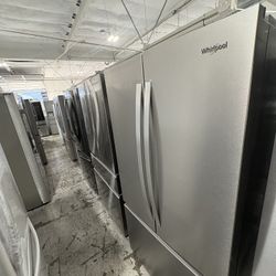 Whirlpool Refrigerator With Fingerprint Resistant Stainless Finish And Is Energy Star Certified