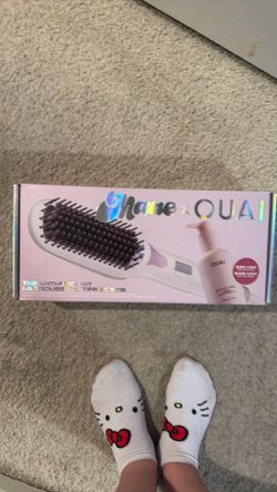 Mane x OUAI Anti-Frizz Heated Straightening Brush Hair Value Set