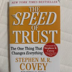The Speed Of Trust Book