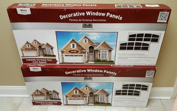 2 Boxes Of Decrotive Faux Windows Panels By Crown Metalworks For