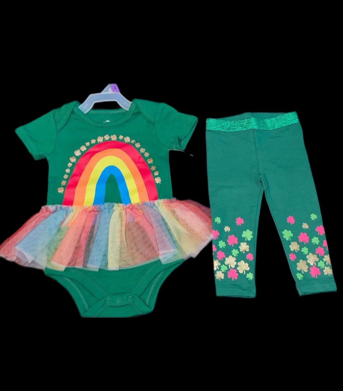 Rainbow Tutu!! onesie and the leggings Size 12 months