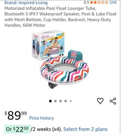 Motorized Pool Tube W/ Bluetooth Speaker