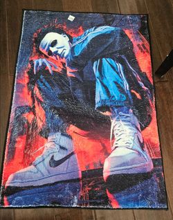 Michael Myers with Kicks area rug
