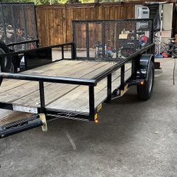 Utility Trailer 12x77 Ft Clean Title Atv Cuatrimoto Polaris Sportsman // Kawasaki Mule// Honda Rancher// Can Am Outlander XT EPS Highlifter XMR X3 RZR