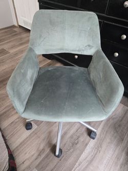 Green velvet chair