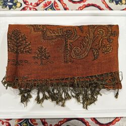 New | Burnt Orange Pashmina Shawl