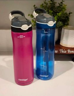 ✅️ Contigo 2pc Water Bottles• His (24oz) & Hers (20oz)• Great Condition• $10firm