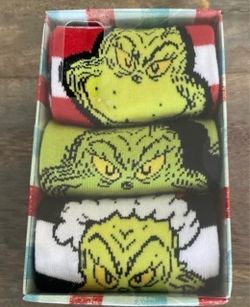 The Grinch Novelty Socks 3-Pack Gift Box
