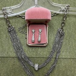 Sparkling Costume Necklace/Earrings