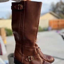Brown Leather Boots For Women