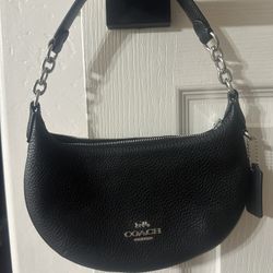 Black Coach Boho Hand Bag 