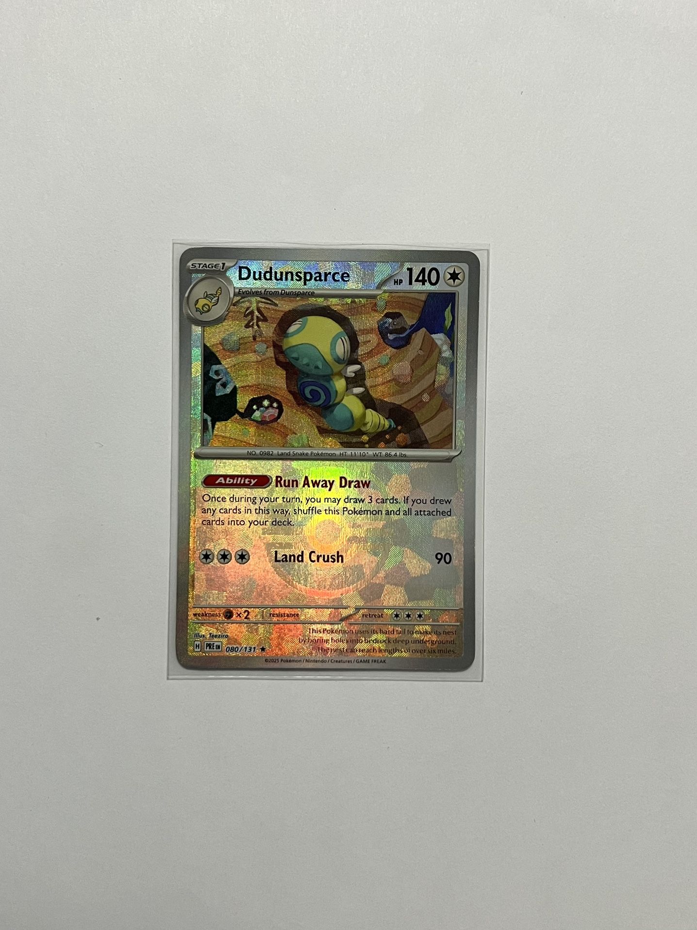 Dudunsparce (Master Ball Pattern) 080/131 Prismatic Evolutions Pokemon M NM