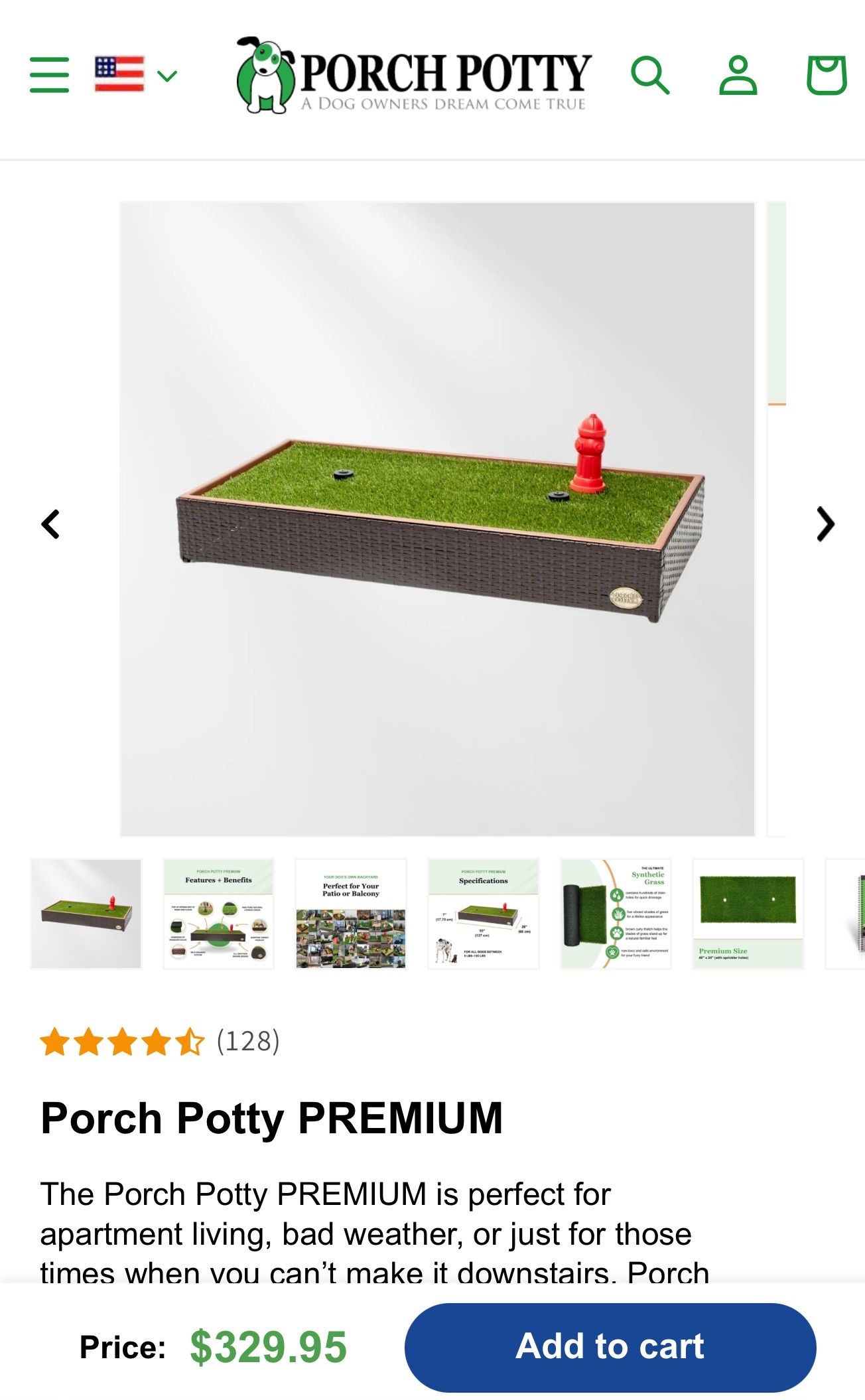 Dog Porch Potty (portable)