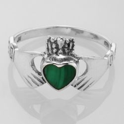 Brand New Solid Sterling Silver Claddagh Ring - SZ 5