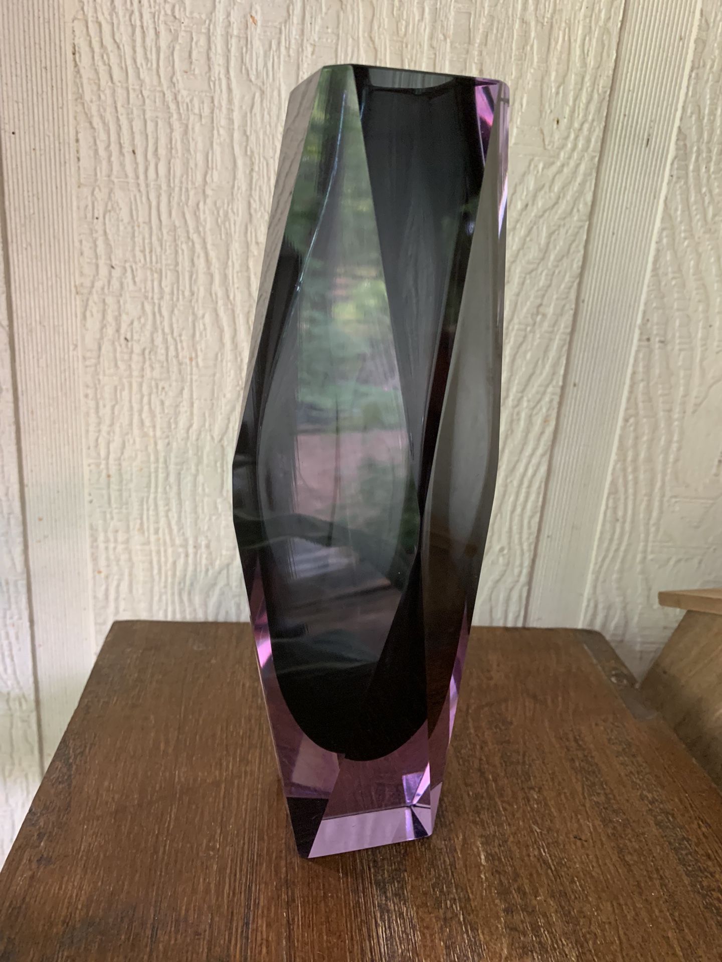 Vintage Rare Murano Amethyst Glass Vase