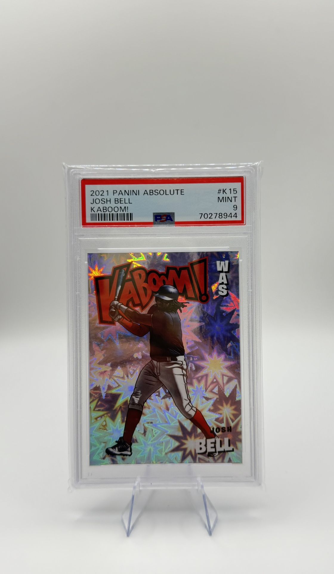 2021 Absolute Josh Bell Kaboom! SSP #K15 Nationals PSA 9