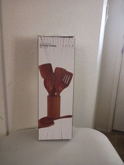 Teakwood kitchen utensil 9 piece set