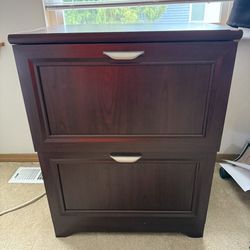 2-Drawer Lateral File Cabinet - Dark Cherry Finish