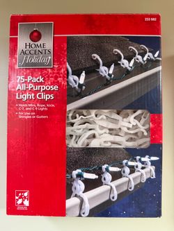 75 pack all purpose light clips QTY2