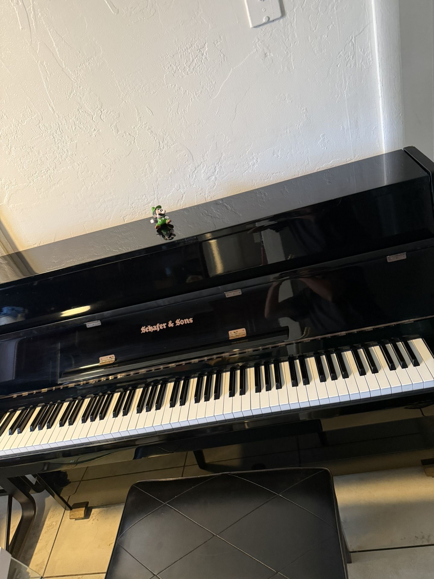 Upright Piano Schafer And Sons Original Plays Well