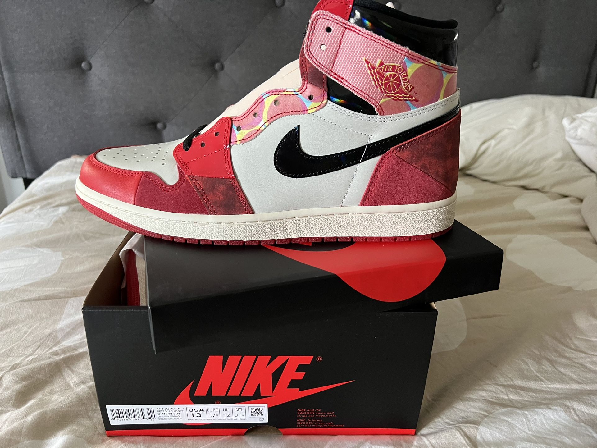 Jordan 1 Retro High OG Spider-Man Across the Spider-Verse Size 13