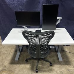 JRB Studio/ Herman Miller 60” Standing Desks! Electric Height Adjustable Sit Stand Desk! We Also Have Herman Miller Chairs And Monitor Arms!