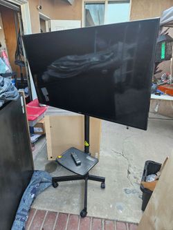Samsung smart TV with mobile stand