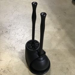 Toilet Bowl & Plunger Set