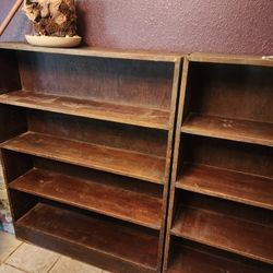 Two Wooden Bookshelves