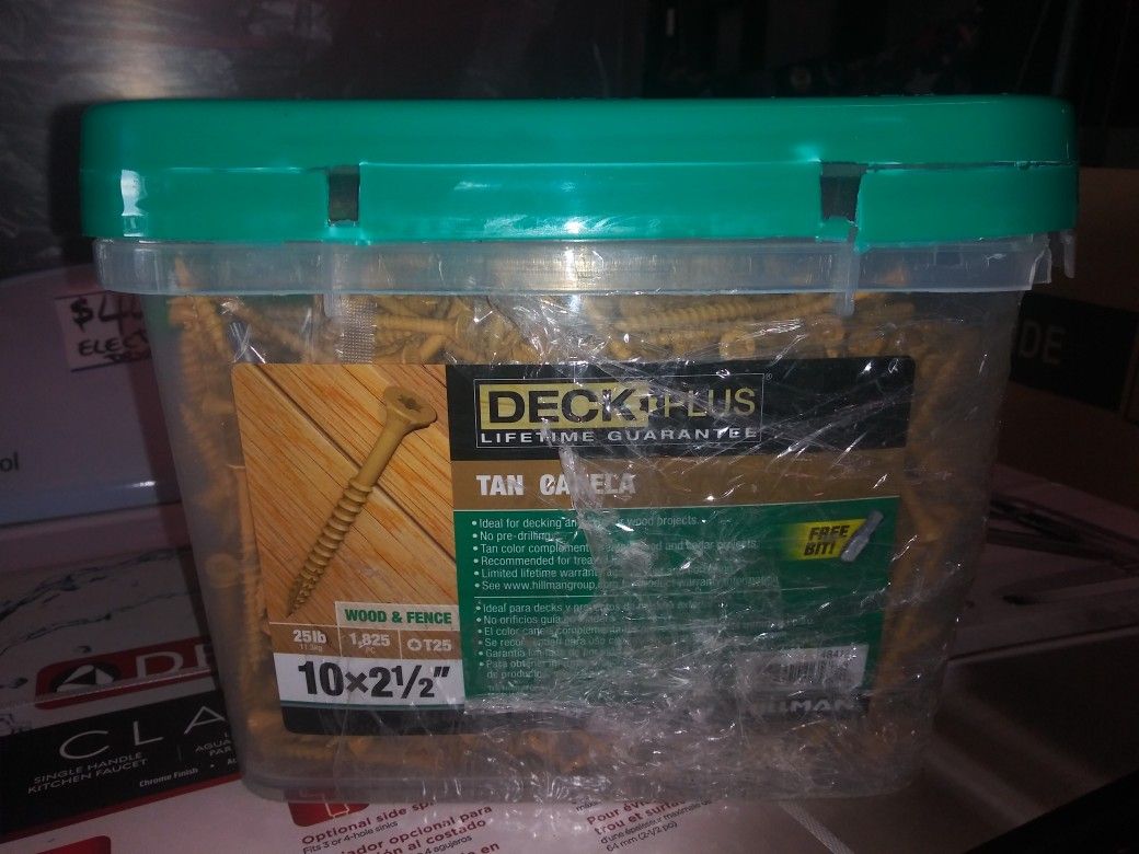 Deck Plus #10 x 2-1/2-in Ceramic Deck Screws (25-lb) Model #48417