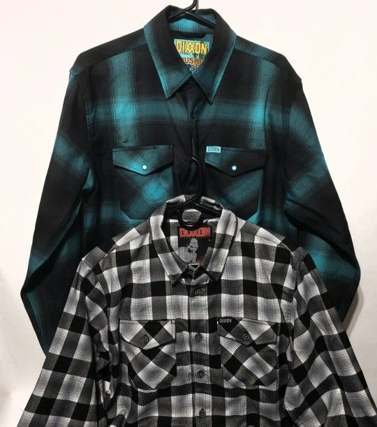 DIXXON FLANNEL SHIRTS THE MICKEY & THE CRASHER MENS SIZE LARGE