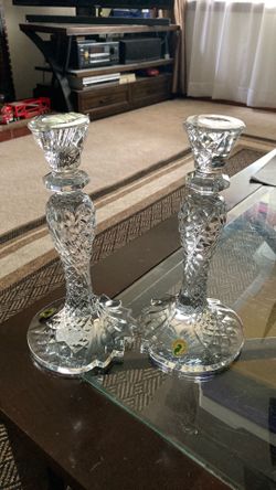 Sea Horse Waterford Crystal candle holders set of 2