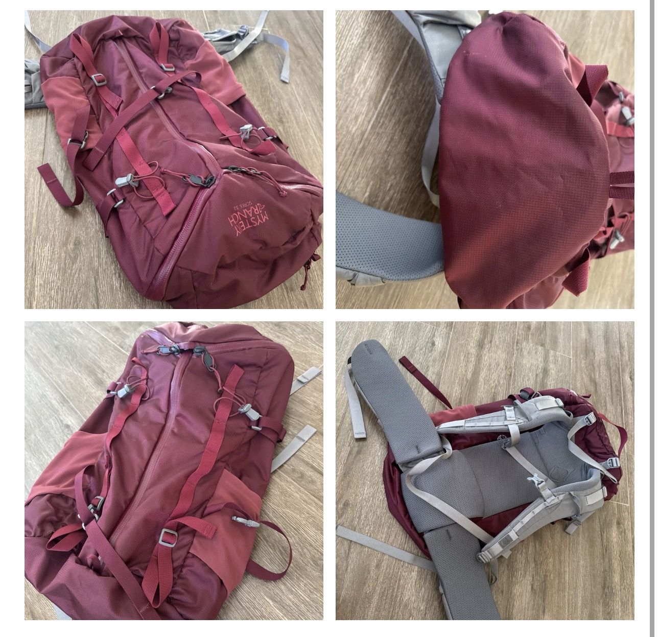 Mystery ranch scree 32 burgundy Backpack Nylon Bordeaux Print for trail hiking