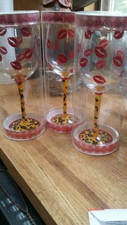 3 Wine glasses