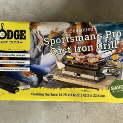 BRAND NEW Lodge Sportsman's Pro Cast Iron Grill and Weber Tools