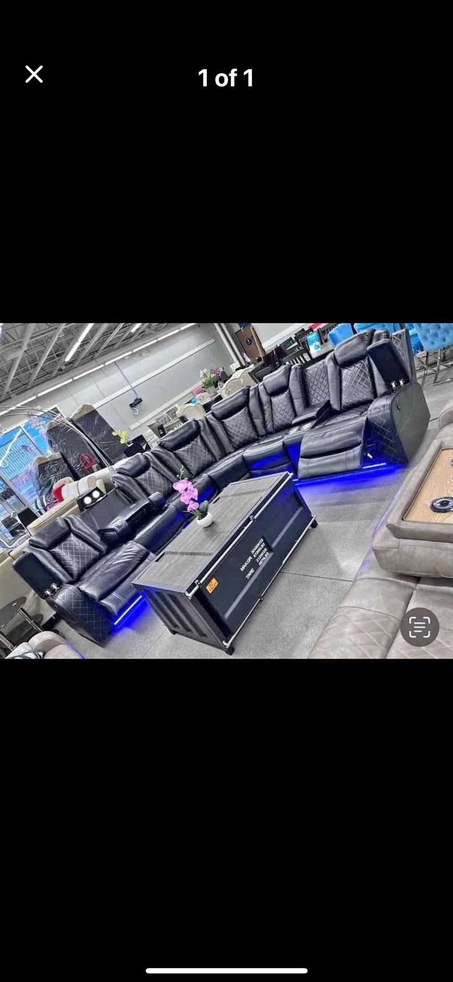 Black Leather Reclining Sectionals