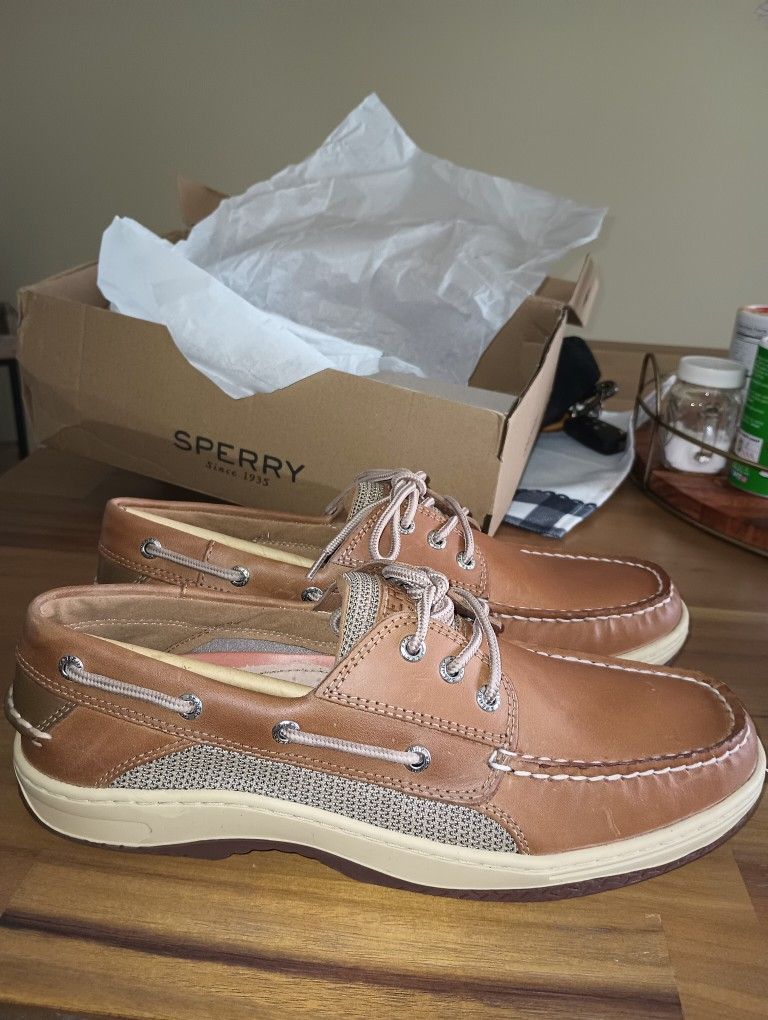 New Sperry Bullfish Dark Tan (10.5)
