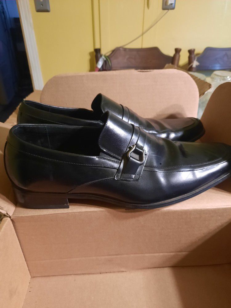 Used Black Leather Mens Dress Shoes Stacy Adams Shoes Size 11