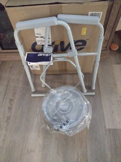 Drive medical fixed arm steel folding commode