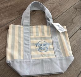Trader Joe’s Blue Stripe Tote Bag Trader Joe’s Canvas Tote Bag