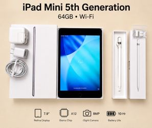Apple iPad Mini 5 (64GB, Wi-Fi) + Apple Pencil + Charger – Factory Reset