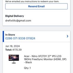 Acer Gaming Monitor 